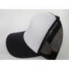 Gorra Trucker Negro Frente Blanco