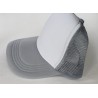 Gorra Trucker Gris Frente Blanco