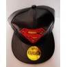 SUPERMAN GORRA DE CUERO BORDADA (visera plana)