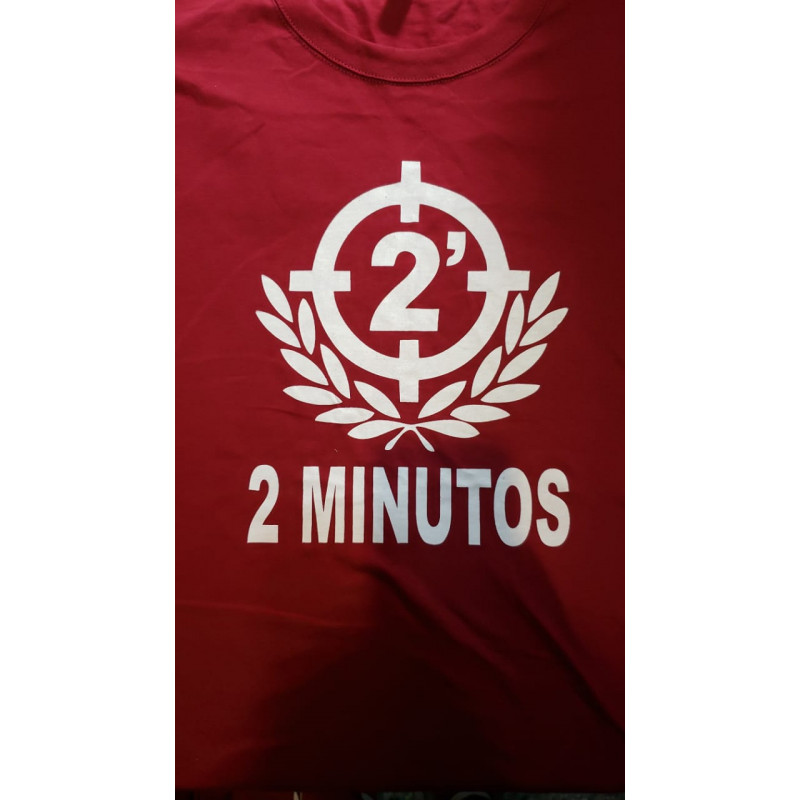 2 MINUTOS REMERA BORDO