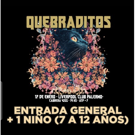 Quebraditos en Liverpool Palermo Adulto + 1 Niño