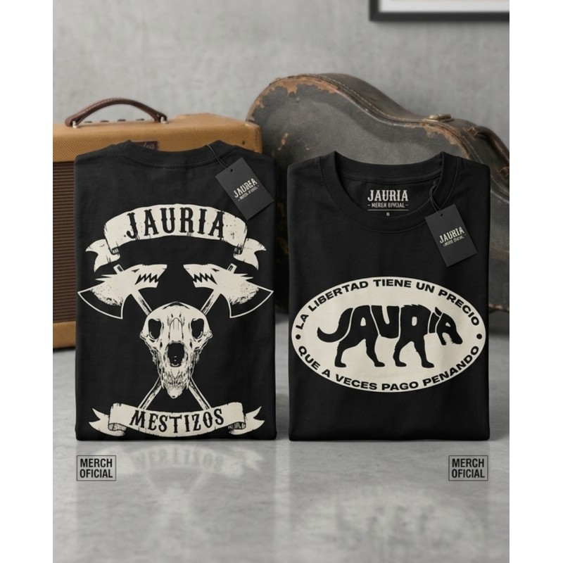 Remeras de Jauria modelos huesos o logo clasico remera