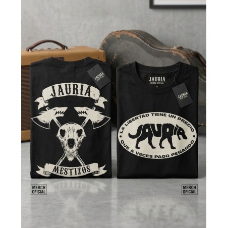 Remeras de Jauria modelos huesos o logo clasico remera