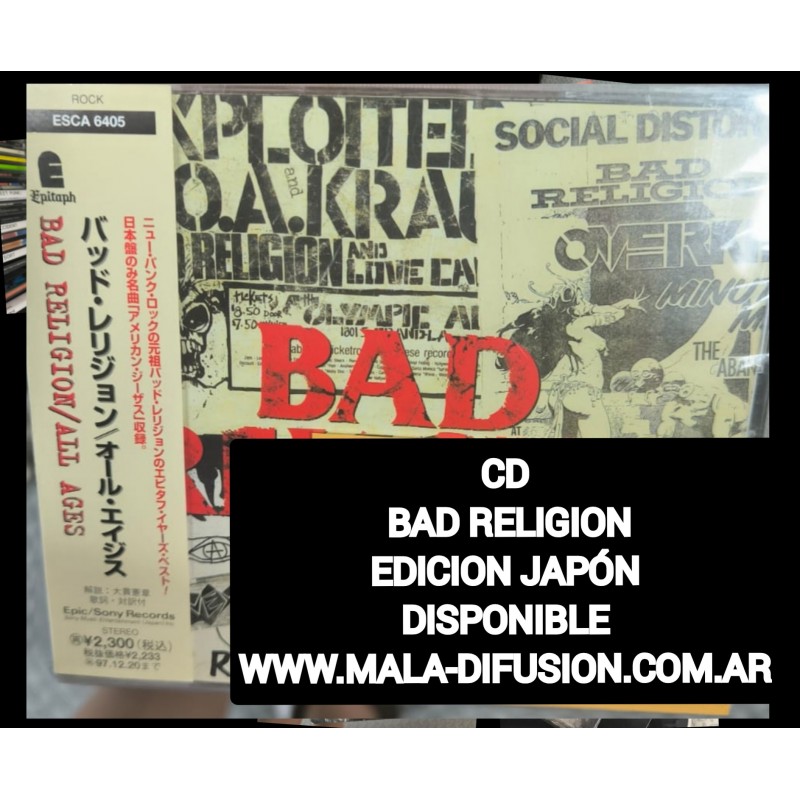 Bad Religion All Ages cd japon / japan