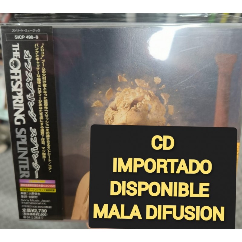 The Offspring Splinter cd japon japan